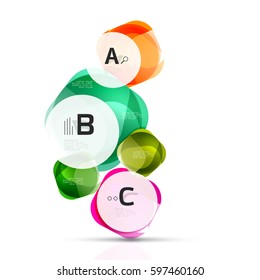 Vector glossy square elements. Vector template background for print workflow layout, diagram, number options or web design banner