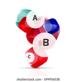 Vector glossy square elements. Vector template background for print workflow layout, diagram, number options or web design banner