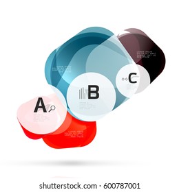 Vector glossy square elements. Vector template background for print workflow layout, diagram, number options or web design banner