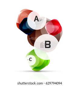 Vector glossy square elements. Vector template background for print workflow layout, diagram, number options or web design banner