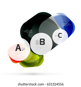 Vector glossy square elements. Vector template background for print workflow layout, diagram, number options or web design banner