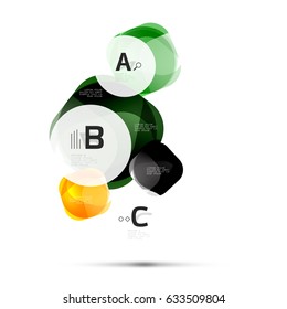 Vector glossy square elements. Vector template background for print workflow layout, diagram, number options or web design banner