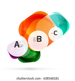 Vector glossy square elements. Vector template background for print workflow layout, diagram, number options or web design banner