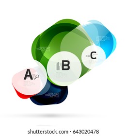 Vector glossy square elements. Vector template background for print workflow layout, diagram, number options or web design banner