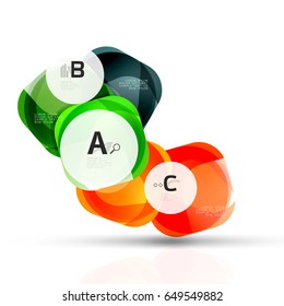 Vector glossy square elements. Vector template background for print workflow layout, diagram, number options or web design banner