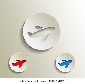 vector glossy travel web icon design element.