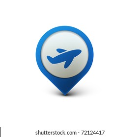 vector glossy travel web icon design element.