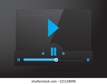Vector glossy video player