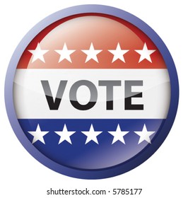 Vector Glossy 'VOTE' badge/button