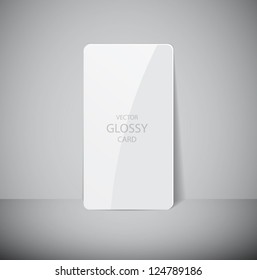 Vector glossy white card