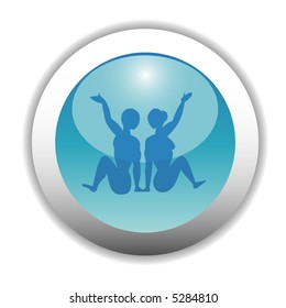Vector - Glossy Zodiac Button