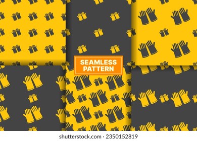 vector glove element seamless pattern collection