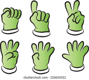 vector glove and numbers