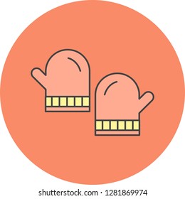 vector gloves icon