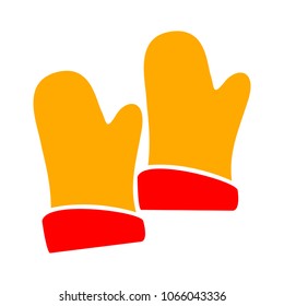 Vector Gloves Illustration, Gloves Symbol - Boxing Equipment