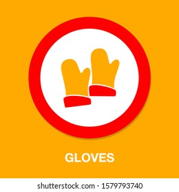 Vector Gloves Illustration, Gloves Symbol - Boxing Equipment