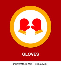 Vector Gloves Illustration, Gloves Symbol - Boxing Equipment