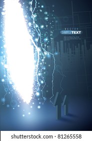 Vector Glow Explosion with lightning