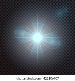 Vector of glow light effect stars bursts with sparkles. Magic template background 