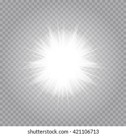 Vector of glow light effect stars bursts with sparkles. Magic template background 