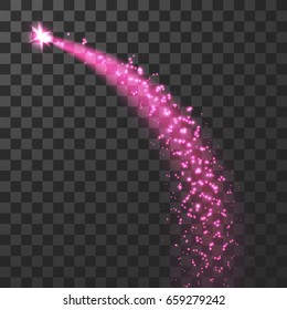 Vector glow light effect stars bursts with sparkles isolated on transparent background.