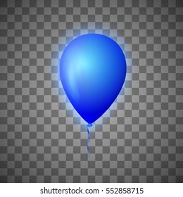 Vector glowing balloon isolated. Isolated on transparent