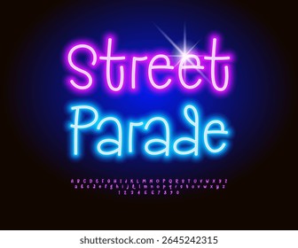 Desfile de rua de placa brilhante. Joyful Led Luz Fonte. Letras e Números Brilhantes do Alfabeto Neon.