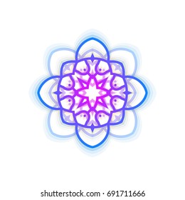 Vector glowing geometric element. Design prints for t-shirts, posters, flyers, postcards. Vector illustrations on a white background in bright neon colors
