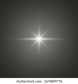 Vector glowing light effect on transparent background