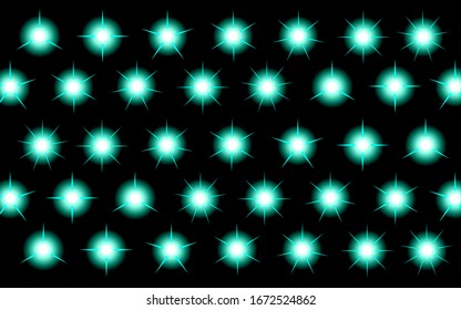 Vector glowing light effect stars bursts with sparkles on black background vector illustration.