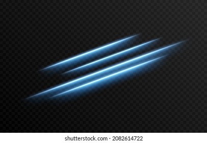 Vector Glowing Light Lines. Electric Light, Light Effect Png. Blue Line Png, Magic Glow, Shine.