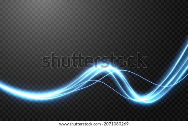 Vector Glowing Light Lines Electric Light Stock Vector (Royalty Free ...