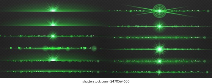 Vector líneas luminosas brillantes. Luz de neón, efecto de luz png. Línea de luz png, resplandor mágico, brillo.