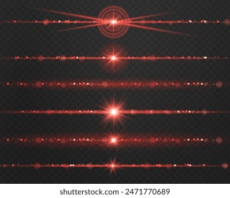Vector líneas luminosas brillantes. Luz de neón, efecto de luz png. Línea de luz png, resplandor mágico, brillo.