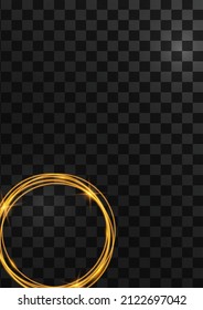 Vector glowing magic round frame. Glowing neon wave. Design element for your advertisement, signboard, poster, banner. Vector illustration