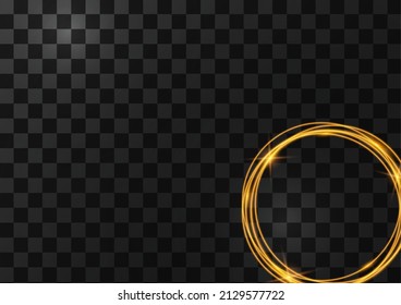 Vector glowing magic round frame. Glowing neon wave. Design element for your advertisement, signboard, poster, banner. Vector illustration