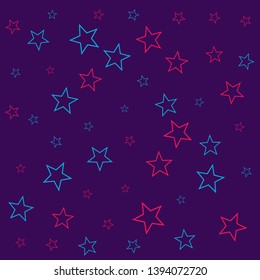 Vector - Glowing Neon Blue Stars Background