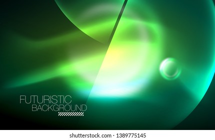 Vektorleuchtende Neonringe, abstrakter Hintergrund, moderne Vorlage