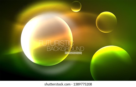 Vektorleuchtende Neonringe, abstrakter Hintergrund, moderne Vorlage