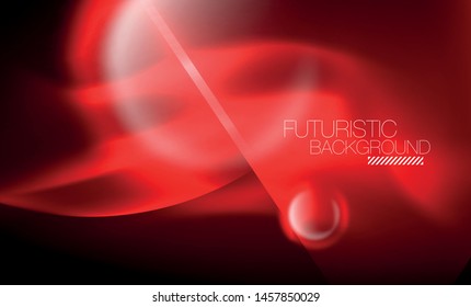 Vector glowing neon circles abstract background, modern template