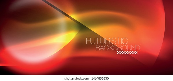 Vector glowing neon circles abstract background, modern template