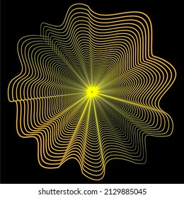 vector with glowing neon yellow
