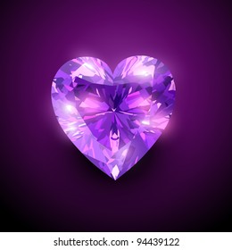 vector glowing shiny diamond heart vector design
