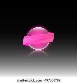 Vector Glowing Sphere Glass Effect Template Stock Vector (Royalty Free ...