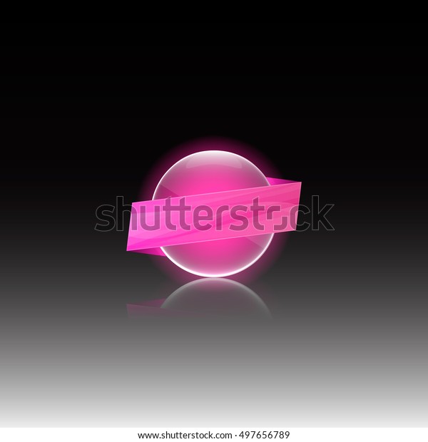 Vector Glowing Sphere Glass Effect Template Stock Vector (Royalty Free ...