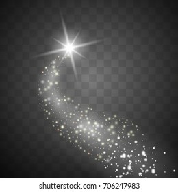 Vector glowing stars effect , lights and bursts sparkles with sparkles isolated on transparent background