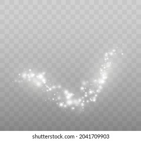 Vector glowing stars. Glitter effect isolated on transparent background. Magic Christmas lights. Vector illustration