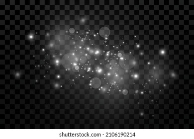 Vector glowing stars, lights and sparkles.Glow light effect. Vector illustration. Christmas flash. dust. 