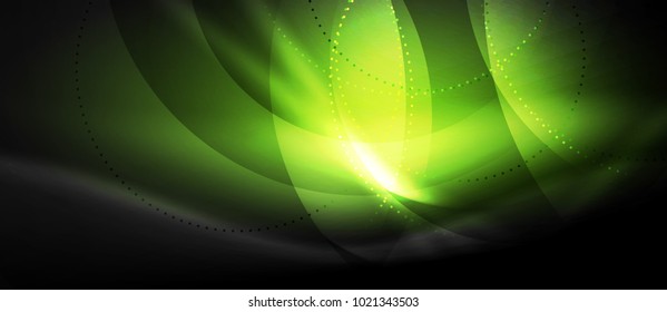Vector glowing wave neon flowing curve background, light effects template