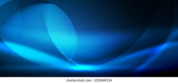 Vector glowing wave neon flowing curve background, light effects template